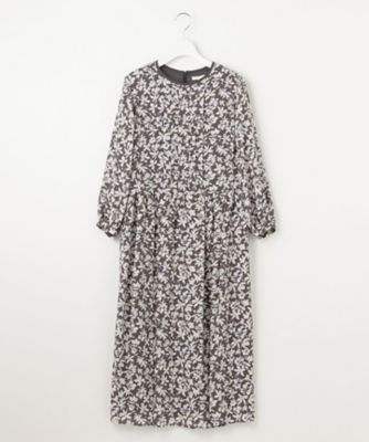 洗える】スノーフラワープリント ワンピース（OPWRGS0004