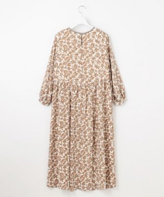 洗える】スノーフラワープリント ワンピース（OPWRGS0004