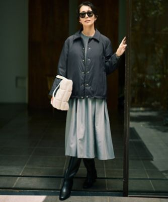 ＜自由区 L (Women/大きいサイズ)＞【カタログ掲載】ウールミラノ異素材　ワンピース（ＯＰＷＲＧＷ０５５６）