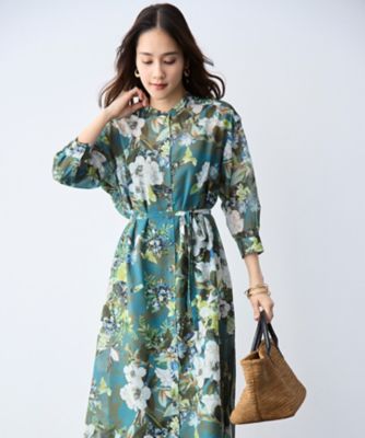 SHIHOさん着用】ボタニカルプリント ワンピース