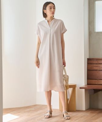 ＜自由区 L (Women/大きいサイズ)＞【ＷＥＢ限定・洗える】シャドウサッカー　ワンピース（ＯＰＷＲＳＭ０８５１）