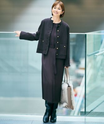 WEB＆一部店舗限定】ハーバルフロープリント8分袖 ワンピース