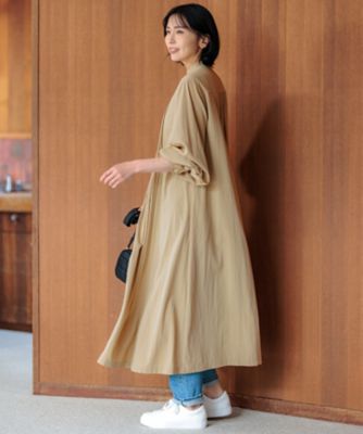 洗える】ヴィンテージライトタフタ ブザム ワンピースキャメル36,300円