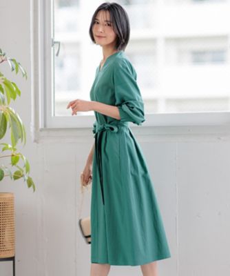 ＜23区 S (Women/小さいサイズ)＞【洗える】ヴィンテージライトタフタ　タック　ワンピース（ＯＰＷＳＣＭ０３１０）