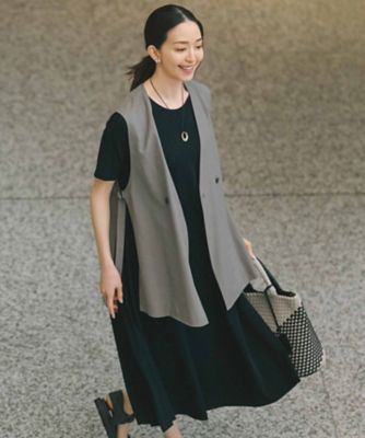 洗える】レーヨンポリエステルストレッチ フレア ワンピース