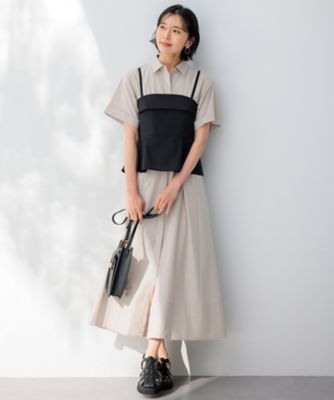 【ＣＬＡＳＳＹ．コラボ】ビスチェコンビ　シャツワンピース（ＯＰＷＳＣＭ０５１４）