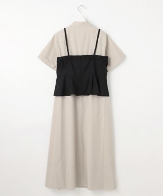 【ＣＬＡＳＳＹ．コラボ】ビスチェコンビ　シャツワンピース（ＯＰＷＳＣＭ０５１４）