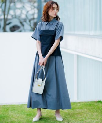 【ＣＬＡＳＳＹ．コラボ】ビスチェコンビ　シャツワンピース（ＯＰＷＳＣＭ０５１４）