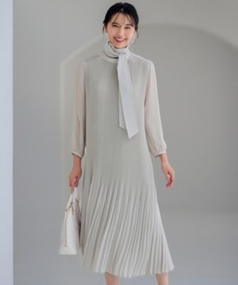 ＜23区 S (Women/小さいサイズ)＞【ＶＥＲＹコラボ】シャイニーアムンゼン　プリーツ　ワンピース（ＯＰＷＳＣＳ０２２４）