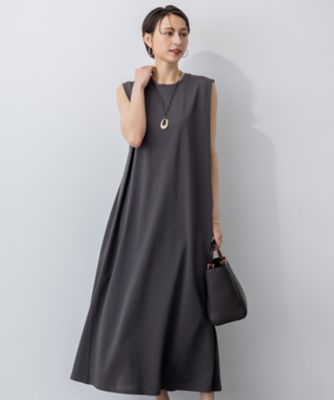 23区 S (Women/小さいサイズ)/ニジュウサンク エス 【接触冷感／洗える】ツイストコットンプレーティング　スリーブレスワンピース（ＯＰＷＳＧＡ０１３１）