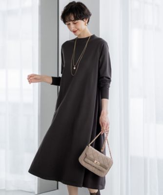 洗える／吊り干しOK】レーヨンストレッチ バックデザイン ニット