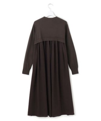 洗える／吊り干しOK】レーヨンストレッチ バックデザイン ニット