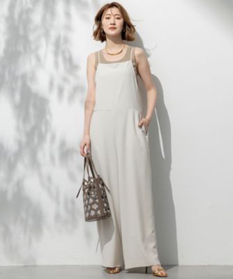【一部店舗限定／吸水速乾／ＵＶカット／接触冷感／洗える】ストレッチジョーゼット　オールインワン（ＯＰＷＳＧＭ０８６４）