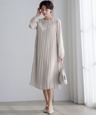 洗える】クリスタルアムンゼン プリーツワンピース