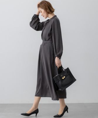 洗える】グラデーションドットプリント ワンピース