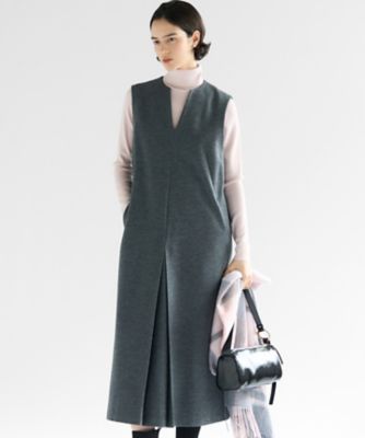 ＜23区 S (Women/小さいサイズ)＞ウールミルドジャージー　ボックスタック　ジャンパースカート（ＯＰＷＳＧＷ０４３０）