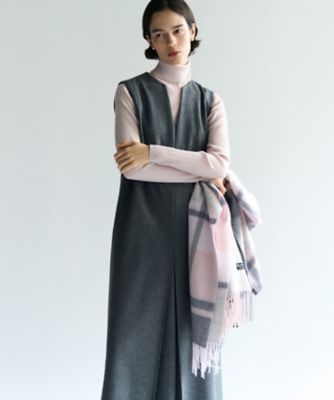 ウールミルドジャージー ボックスタック ジャンパースカート