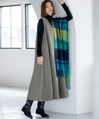 ラメミックスツイード Vネックワンピース（OPWSGW0517