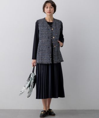 ニットセットアップ プリーツコンビ ワンピース（OPWSGW6659