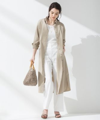 ＜23区 S (Women/小さいサイズ)＞ＣＡＮＣＬＩＮＩ　製品染めシャツワンピース（検索番号Ｈ３６）（ＯＰＷＳＫＭ０４０３）