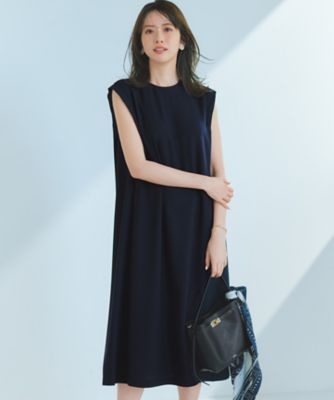 ストレッチジョーゼット スリーブレス ワンピース
