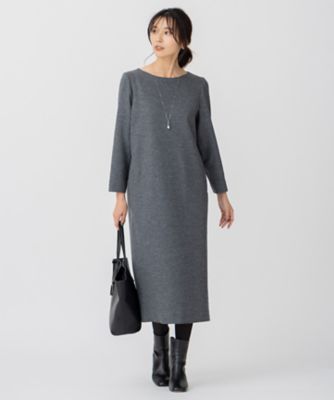 タグ付き未使用品　新品　23区　ウール圧縮スムース サック ワンピース 44 CLASSY.1月号掲載】ウール圧縮スムース サック ワンピース / 23区