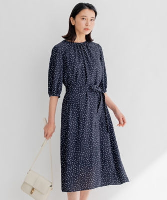 23区【洗える】バックサテンアムンゼン ドットプリント ワンピース 楽天市場】【SALE／40%OFF】【洗える】バックサテンアムンゼン