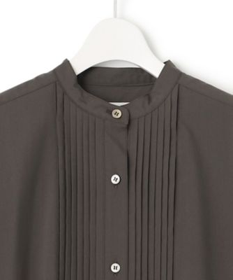 【23区S】プレーンストレッチタフタ シャツ ワンピース 洗える】プレーンストレッチタフタ シャツ ワンピース / 23区