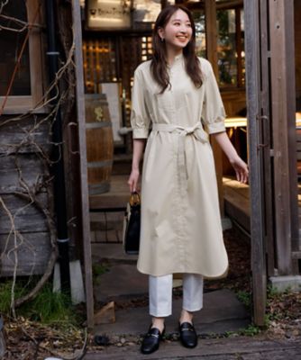 トーガ プルラ 23AW ストレッチブロードシャツドレス / ワンピース TOGA PULLA（トーガ プルラ） ジャガードドレス（ネイビー