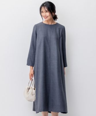 ＜23区 S (Women/小さいサイズ)＞ウールジョーゼット　Ａライン　ワンピース（ＯＰＷＳＳＷ０４１１）