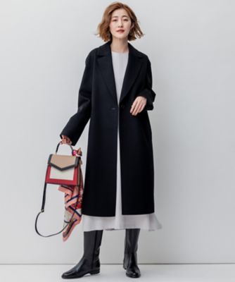 大きいサイズ44＊２３区 ウールジョーゼットＡラインワンピース＊自由区ICB組曲 セール】 ウールジョーゼット Aライン ワンピース （ロング・マキシ丈