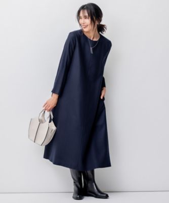ウールジョーゼット Aライン ワンピース（OPWSSW0411