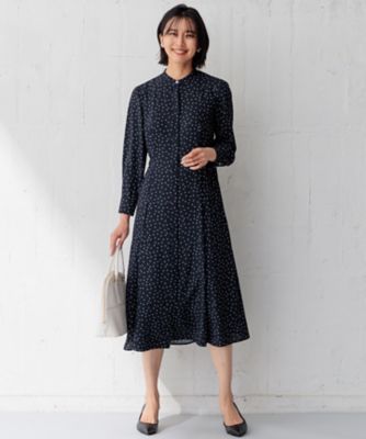 【洗える】バックサテンアムンゼン　タイプリント　ワンピース（ＯＰＷＷＣＭ０３０５）