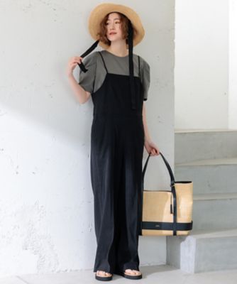 【ＣＬＡＳＳＹ．６月号掲載／洗える】リネンレーヨンストレッチ　サロペット（ＯＰＷＷＣＭ０４０４）