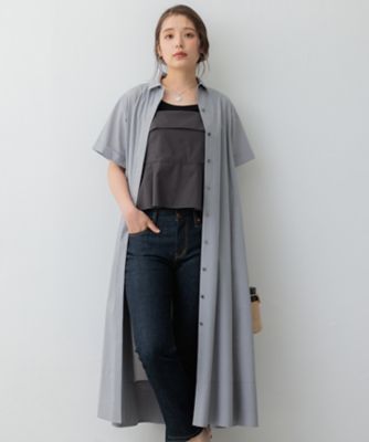 ＜23区 L (Women/大きいサイズ)＞【ＣＬＡＳＳＹ．コラボ】ビスチェコンビ　シャツワンピース（ＯＰＷＷＣＭ０５１４）