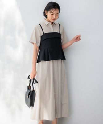 【ＣＬＡＳＳＹ．コラボ】ビスチェコンビ　シャツワンピース（ＯＰＷＷＣＭ０５１４）