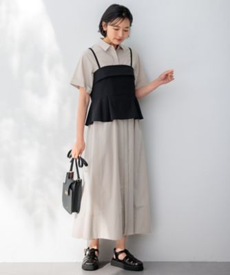【ＣＬＡＳＳＹ．コラボ】ビスチェコンビ　シャツワンピース（ＯＰＷＷＣＭ０５１４）