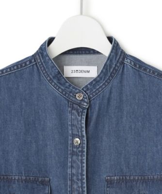 【Ｏｇｇｉ４月号掲載／洗える】２３区ＤＥＮＩＭ　ライトダンガリー　シャツワンピース（ＯＰＷＷＣＳ０２１５）