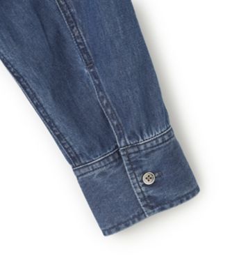 【Ｏｇｇｉ４月号掲載／洗える】２３区ＤＥＮＩＭ　ライトダンガリー　シャツワンピース（ＯＰＷＷＣＳ０２１５）