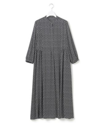 洗える】モダンジオメトリックプリント ワンピース