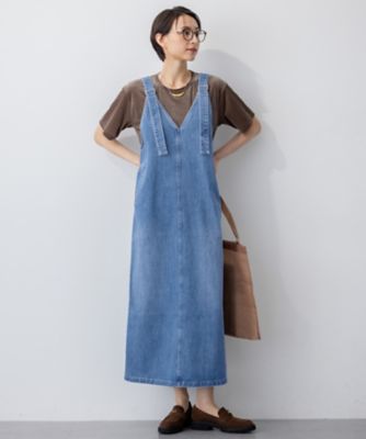 ドデカリボンのサロペットワンピース　見本 楽天市場】ワンピース / 公式 CUBE SUGAR 綿 テンセル ツイル 顔料染