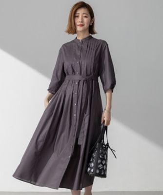＜23区 L (Women/大きいサイズ)＞【洗える】ラスターローン　フロントタック　ワンピース（ＯＰＷＷＧＭ０４１６）
