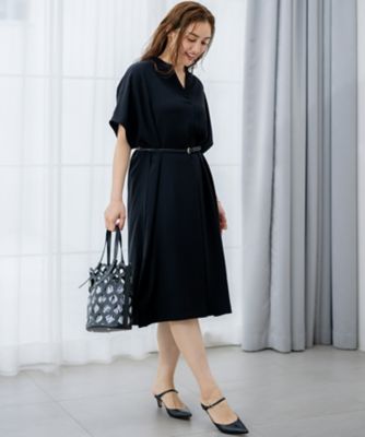 【Ｌサイズ限定／吸水速乾／ＵＶカット／接触冷感／】ストレッチジョーゼット　半袖ワンピース（ＯＰＷＷＧＭ６８６２）