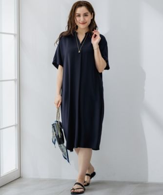 【Ｌサイズ限定／吸水速乾／ＵＶカット／接触冷感／】ストレッチジョーゼット　半袖ワンピース（ＯＰＷＷＧＭ６８６２）