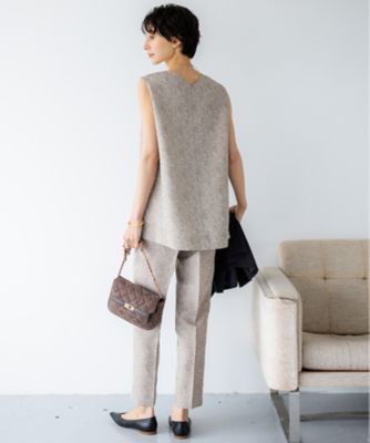 一部店舗限定／洗える】リネンライクジャカード セットアップ