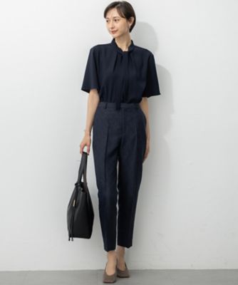 一部店舗限定／洗える】リネンライクジャカード セットアップ