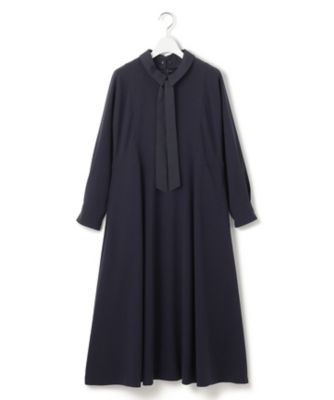 【ＶＥＲＹコラボ】トリアセダブルジョーゼット　つけ襟　ボウタイワンピース（ＯＰＷＷＧＳ６２２７）
