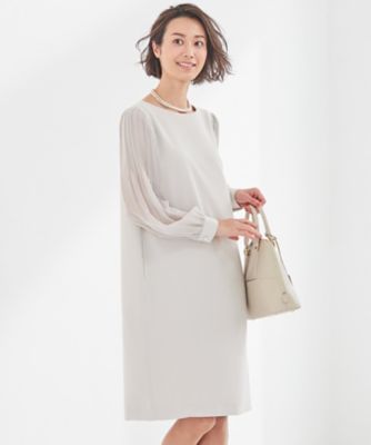 ＜23区 L (Women/大きいサイズ)＞トリアセダブルジョーゼット　ワンピース（ＯＰＷＷＩＺ０１１１）