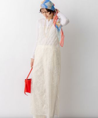 ＜23区 L (Women/大きいサイズ)＞刺繍レース　キャミソールワンピース（ＯＰＷＷＬＭ０３３４）