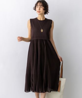 ＜23区 L (Women/大きいサイズ)＞プリーツニット　ワンピース（ＯＰＷＷＬＭ０４６３）